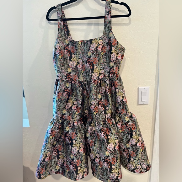 New Chelsea28 Garden Brocade Fit & Flare Minidress - Picture 3 of 7